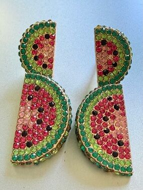 🍉Colorful Crystal Double Watermelon Drop Earrings